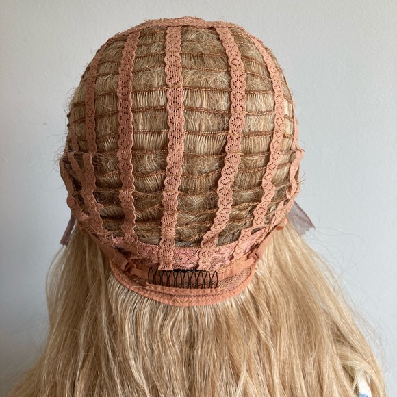 Honey blonde lace front wig human hair blend main image 8